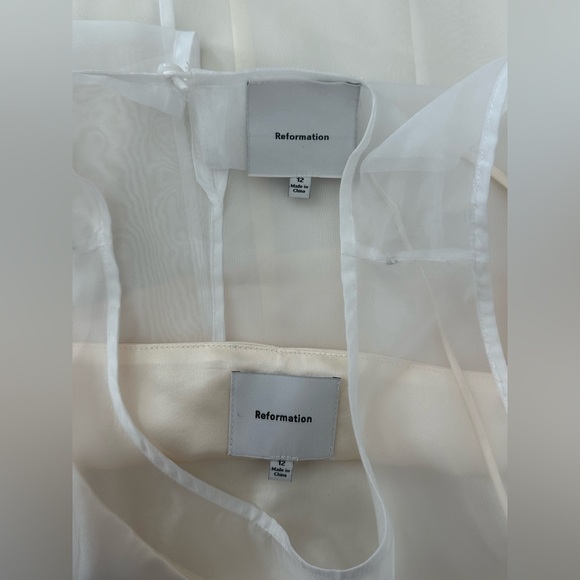 Reformation Vina Dress White Size 12 - Picture 6 of 10